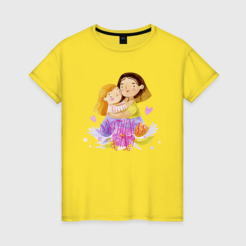 Женская футболка Маме от любимой дочки / Желтый – фото 1