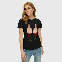 Футболка хлопковая женская Два весёлых гуся - GUSSI - Fashion 2055, цвет: черный — фото 2