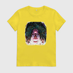 Футболка хлопковая женская Улыбка Ирохи Тамаки - Записи о магии Девочка-волше, цвет: желтый