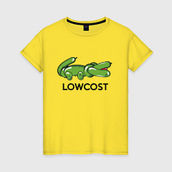 Футболка хлопковая женская Low cost - Надувной крокодильчик - Joke, цвет: желтый