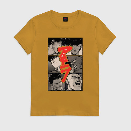 Женская футболка Akira Minasai dark / Горчичный – фото 1