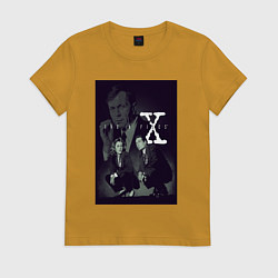 Футболка хлопковая женская X poster, цвет: горчичный