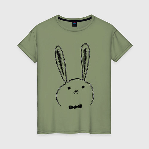 Женская футболка Кролик с бабочкой / Авокадо – фото 1