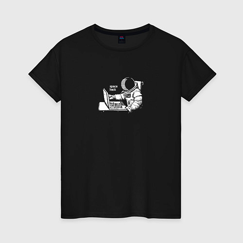 Женская футболка Space hack / Черный – фото 1
