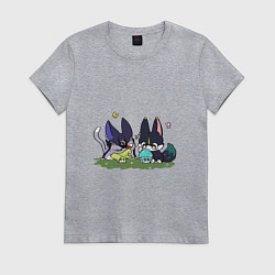 Женская футболка Котики Сайно и Тигнари