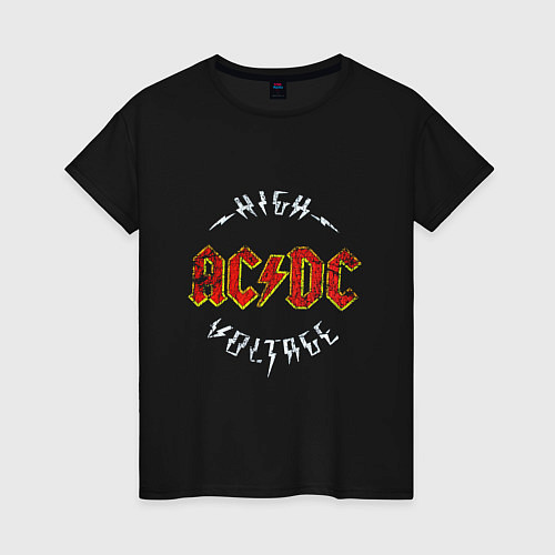 Женская футболка AC-DC Высокое напряжение / Черный – фото 1