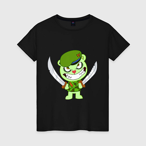 Женская футболка Angry Flippy / Черный – фото 1