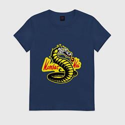 Футболка хлопковая женская Mortal Kai, цвет: тёмно-синий