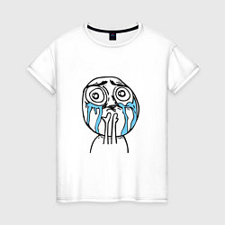 Женская футболка Crying meme