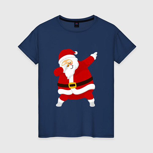 Женская футболка Дед мороз дэб / Тёмно-синий – фото 1