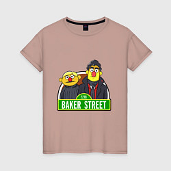 Футболка хлопковая женская Baker street, цвет: пыльно-розовый