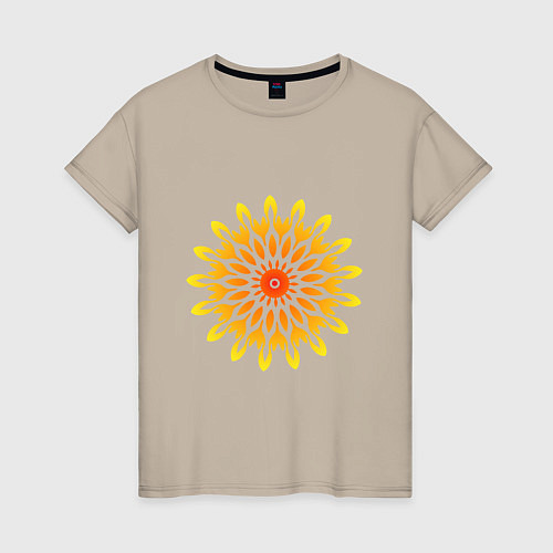 Женская футболка Солнечная мандала свадхистана / Миндальный – фото 1