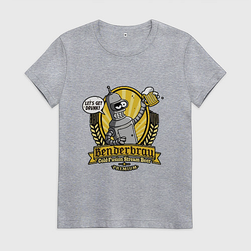 Женская футболка Benderbrau premium beer / Меланж – фото 1