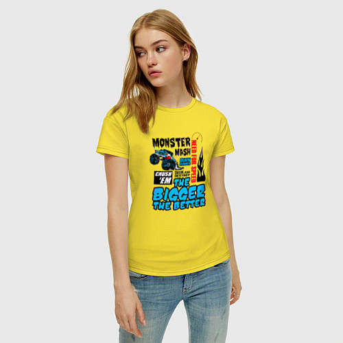 Женская футболка Авто монстр / Желтый – фото 3