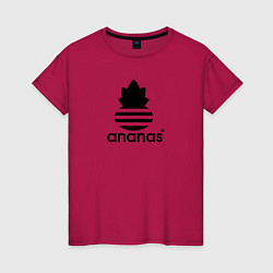 Футболка хлопковая женская Ananas - Adidas, цвет: маджента