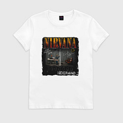 Футболка хлопковая женская Nirvana box, цвет: белый