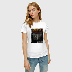 Футболка хлопковая женская Nirvana box, цвет: белый — фото 2