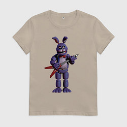 Футболка хлопковая женская Бонни, цвет: миндальный