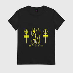 Футболка хлопковая женская Twenty one pilots signs, цвет: черный