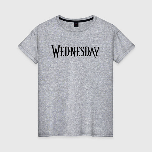 Женская футболка Logo black Wednesday / Меланж – фото 1