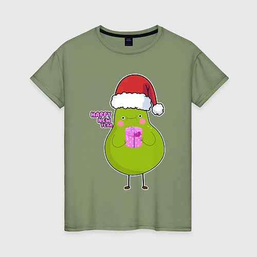 Женская футболка Новогоднее авокадо / Авокадо – фото 1