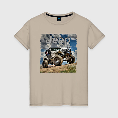 Женская футболка Chrysler Jeep Fordyce в пустыне / Миндальный – фото 1
