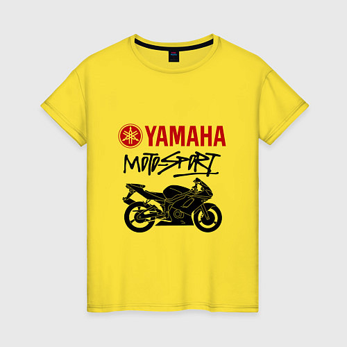 Женская футболка Yamaha - motorsport / Желтый – фото 1