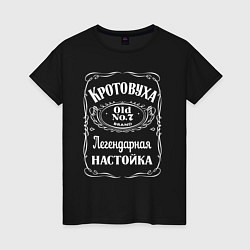 Футболка хлопковая женская Кротовуха мем, цвет: черный