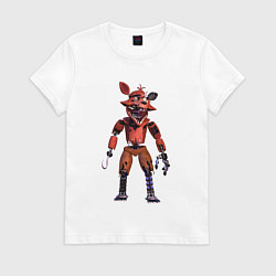 Футболка хлопковая женская Фокси, цвет: белый