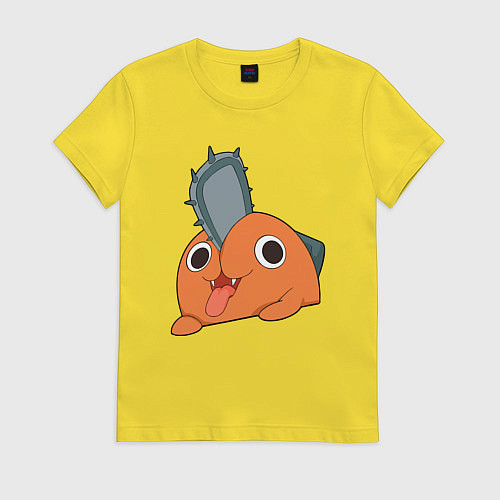 Женская футболка Демон бензопилы - Почита / Желтый – фото 1