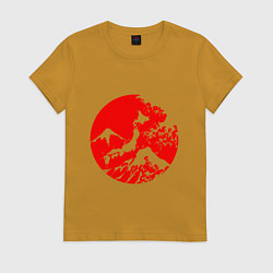 Женская футболка Флаг Японии - красное солнце