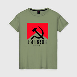 Футболка хлопковая женская USSR Patriot, цвет: авокадо