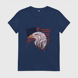 Футболка хлопковая женская American eagle, цвет: тёмно-синий