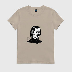Футболка хлопковая женская Роберт Шуман, цвет: миндальный
