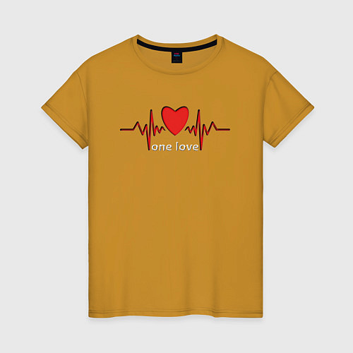 Женская футболка Любовь до смерти / Горчичный – фото 1