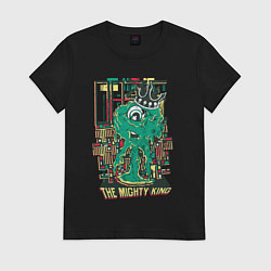 Футболка хлопковая женская Король слизи, цвет: черный