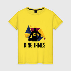 Футболка хлопковая женская King James 23, цвет: желтый