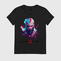 Футболка хлопковая женская God of War, Kratos, цвет: черный