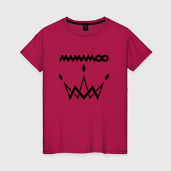 Футболка хлопковая женская Mamamoo emblem, цвет: маджента