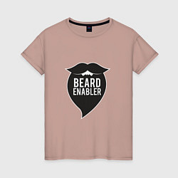 Футболка хлопковая женская Beard enabler, цвет: пыльно-розовый