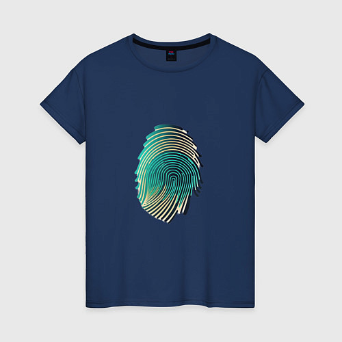 Женская футболка Текстура кожи / Тёмно-синий – фото 1