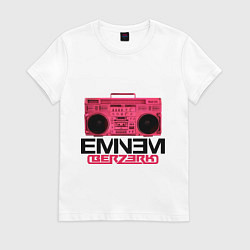 Футболка хлопковая женская Eminem Berzerk: Pink, цвет: белый