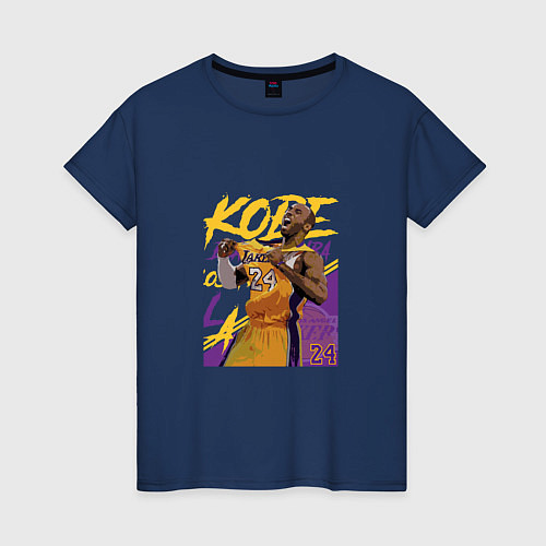 Женская футболка Kobe champion / Тёмно-синий – фото 1