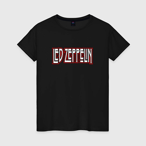 Женская футболка Led Zeppelin логотип / Черный – фото 1