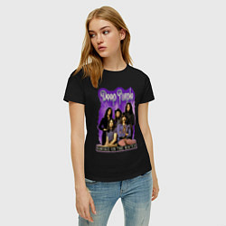 Футболка хлопковая женская Deep Purple rock, цвет: черный — фото 2