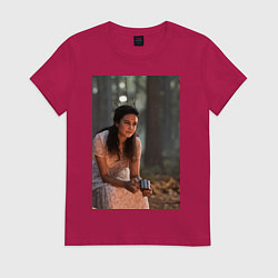 Футболка хлопковая женская Шершни Лотти, цвет: маджента