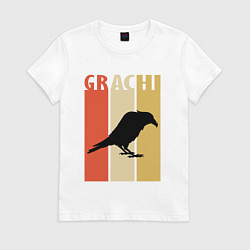 Футболка хлопковая женская Grachi, цвет: белый