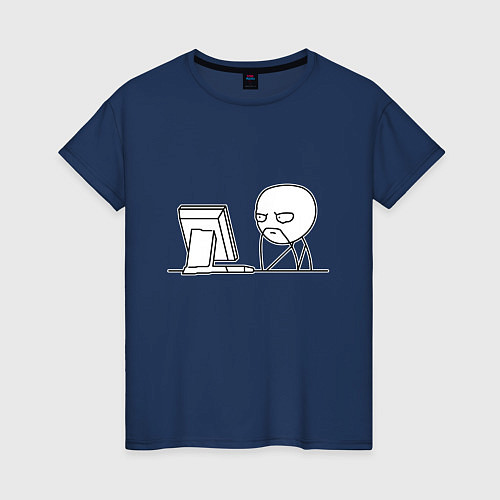 Женская футболка Мемный программист / Тёмно-синий – фото 1