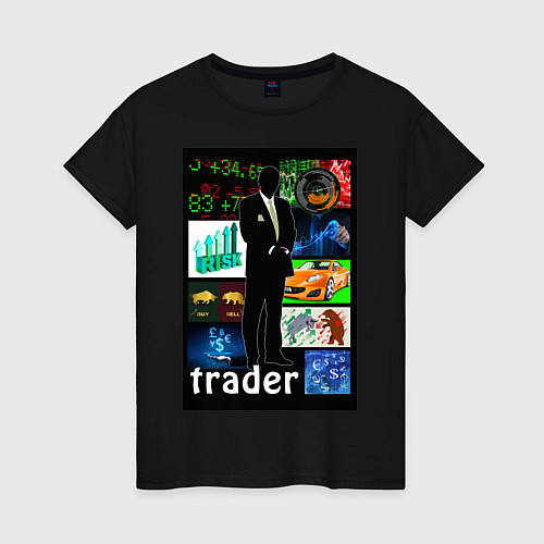 Женская футболка Трейдер / Черный – фото 1