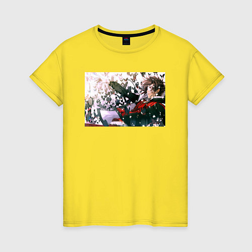 Женская футболка Сидящий мальчик / Желтый – фото 1